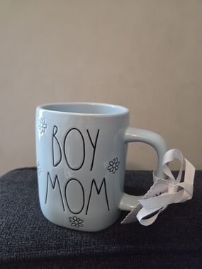 Rae Dunn BOY MOM Ceramic Coffee Mug/ Tea Cup. Mothers Day.
